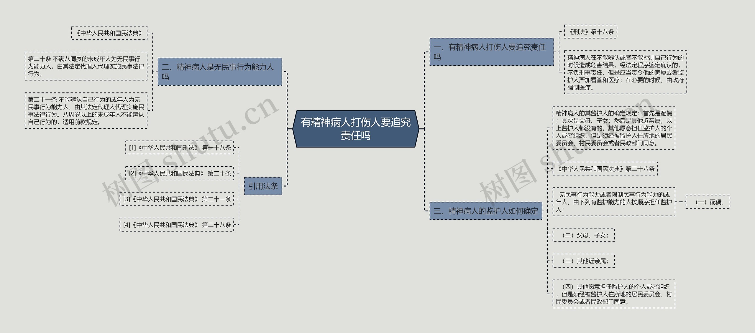 有精神病人打伤人要追究责任吗思维导图