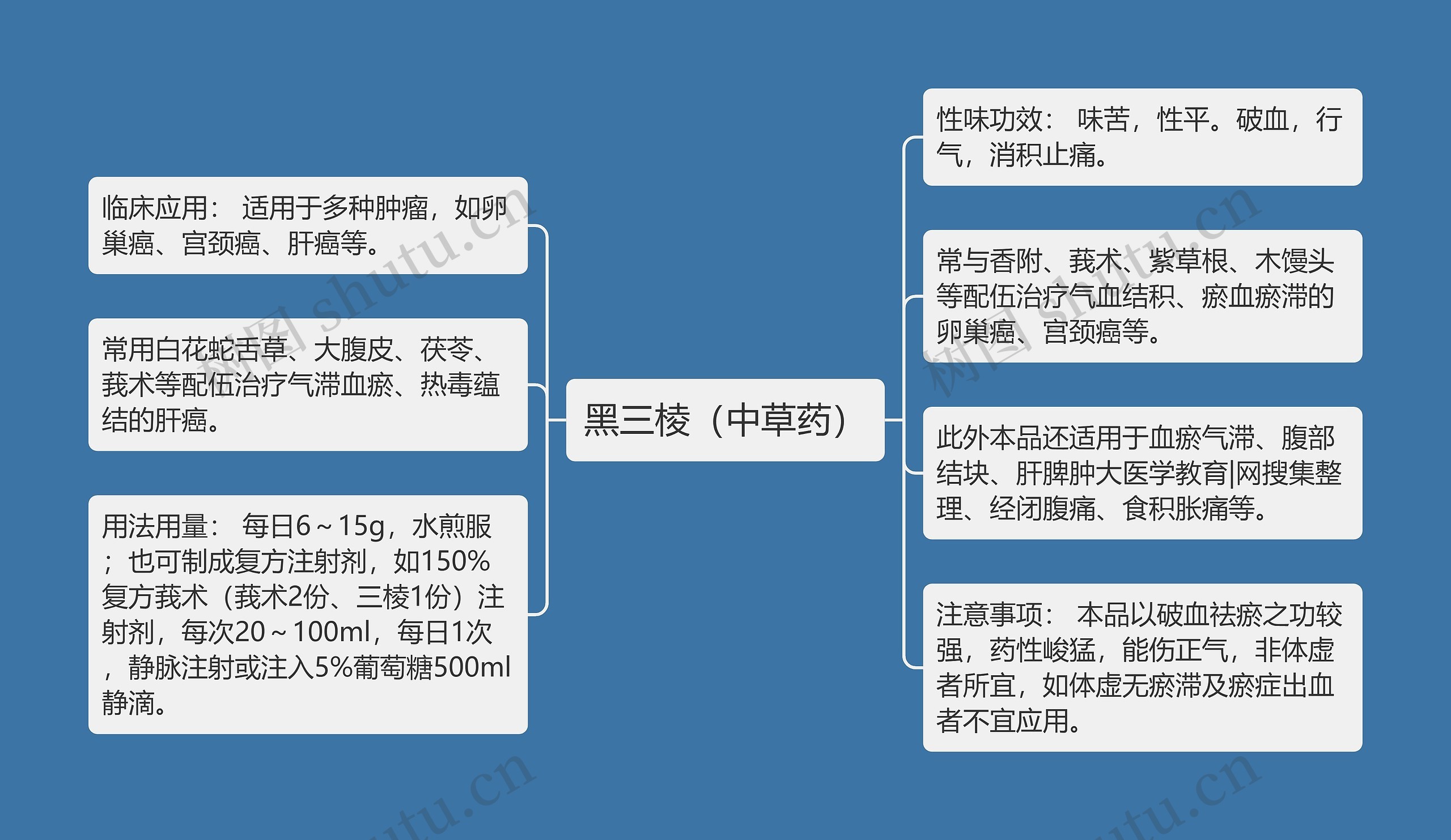 黑三棱（中草药）思维导图