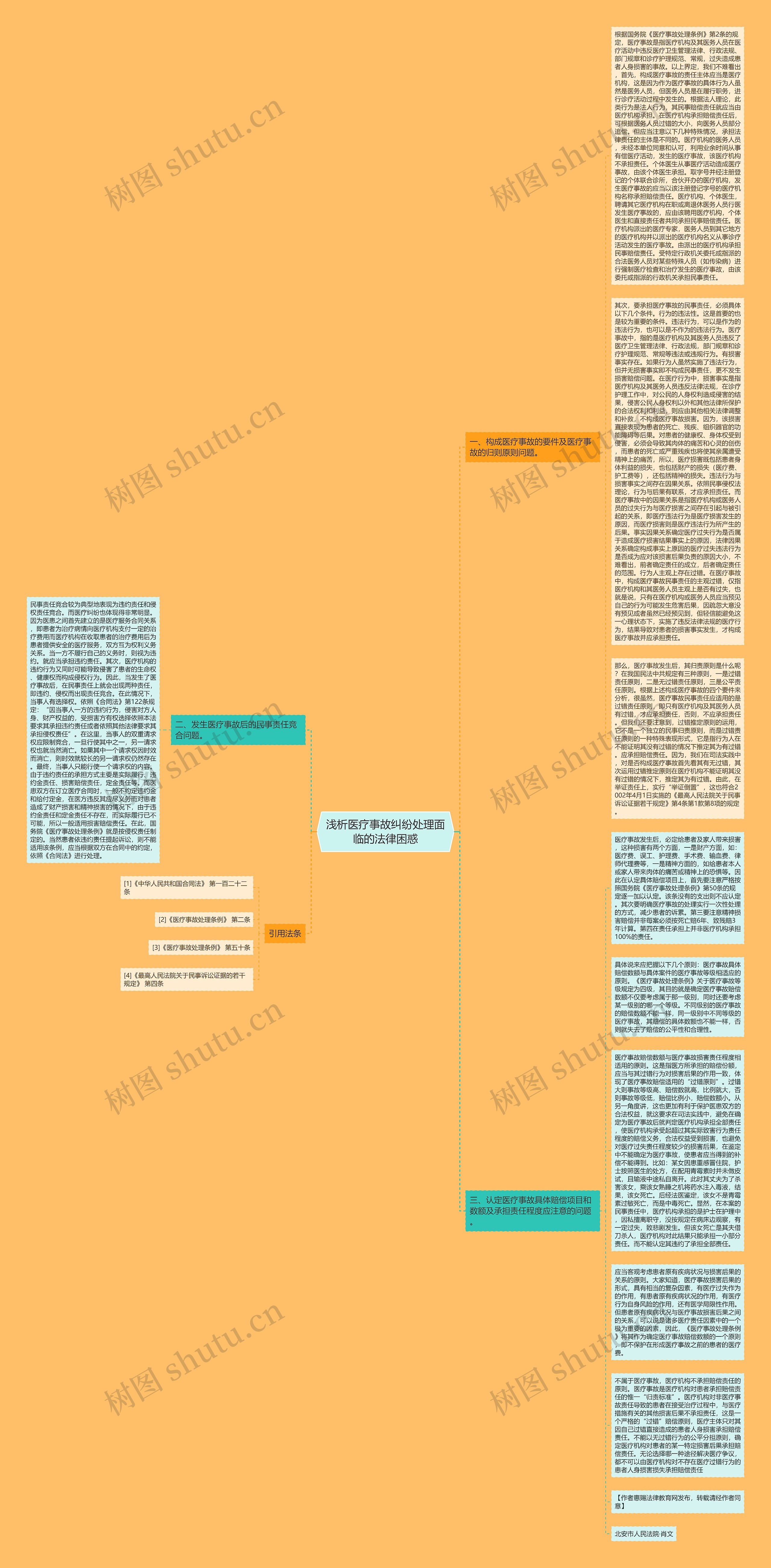 浅析医疗事故纠纷处理面临的法律困惑思维导图