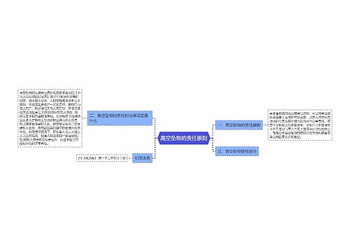 高空坠物的责任原则