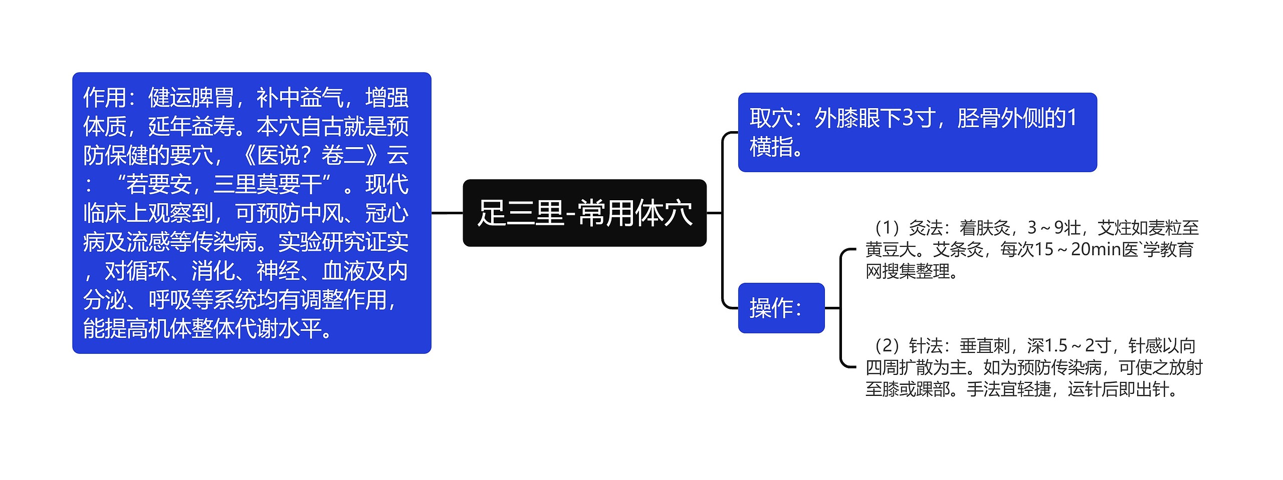 足三里-常用体穴思维导图