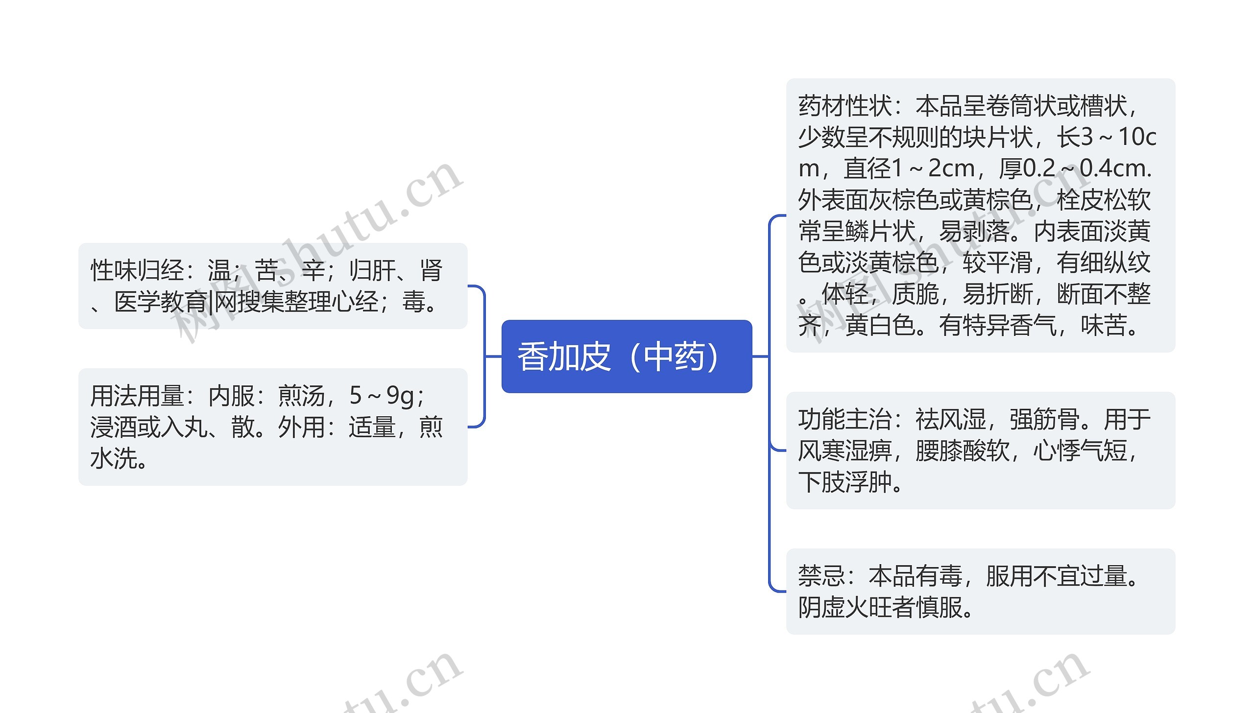 香加皮（中药）思维导图