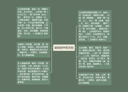 蛤蚧的中药方剂