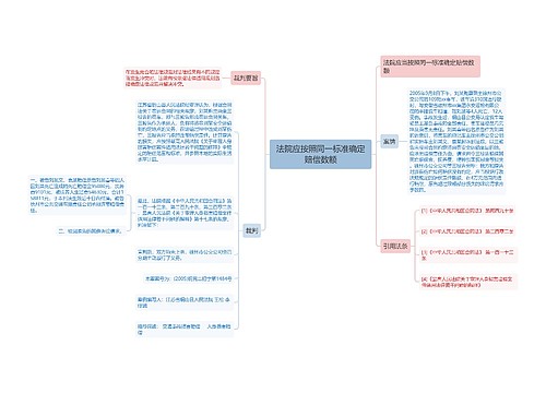 法院应按照同一标准确定赔偿数额