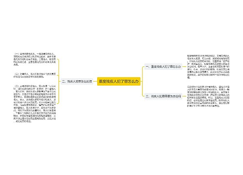 重度残疾人犯了罪怎么办