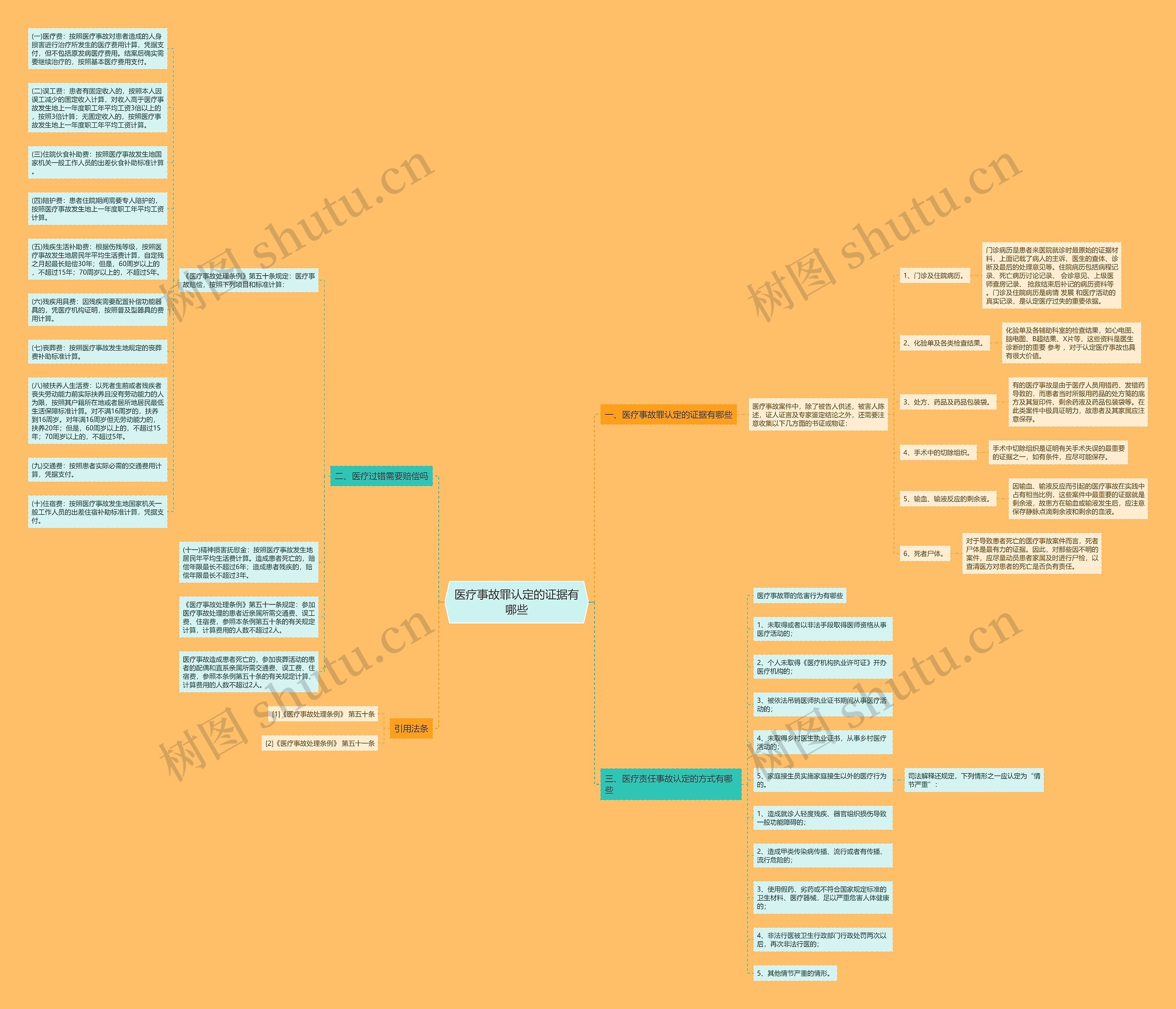 医疗事故罪认定的证据有哪些思维导图