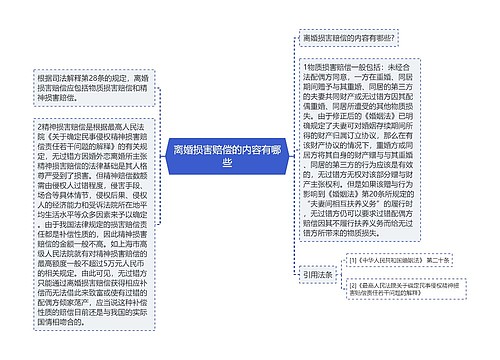 离婚损害赔偿的内容有哪些