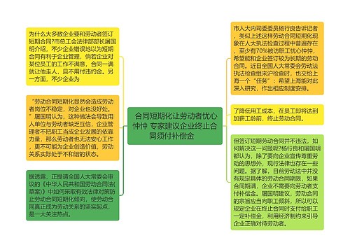  合同短期化让劳动者忧心忡忡 专家建议企业终止合同须付补偿金   