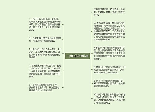 一贯煎的药理作用