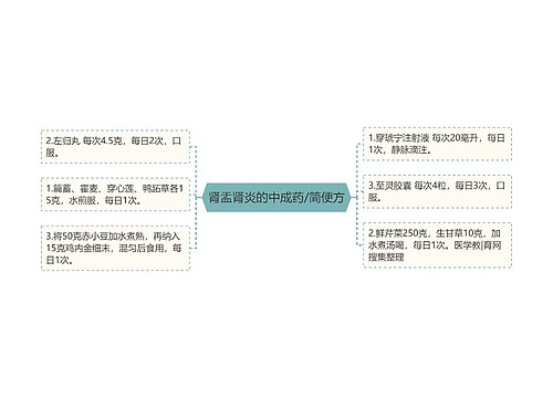 肾盂肾炎的中成药/简便方