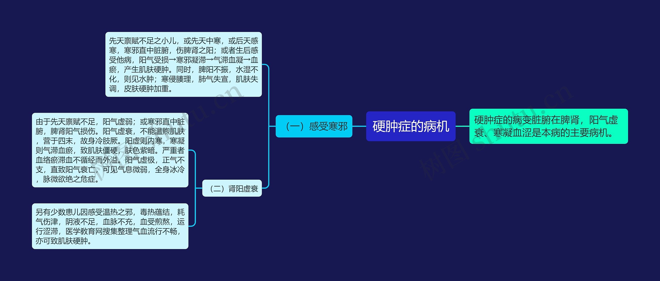 硬肿症的病机思维导图