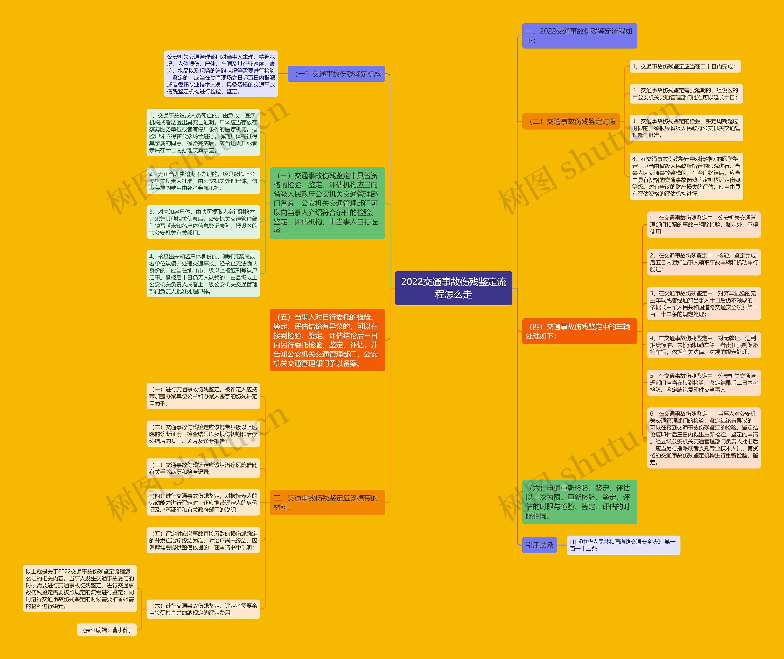 2022交通事故伤残鉴定流程怎么走思维导图