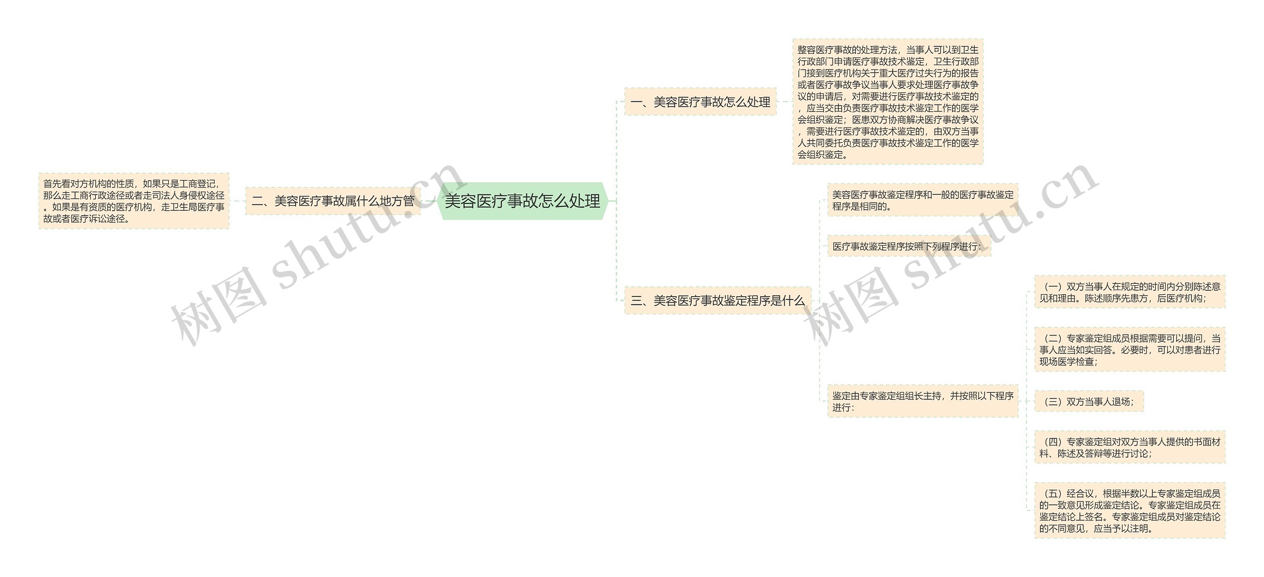 美容医疗事故怎么处理思维导图