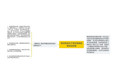 解读我国关于增设离婚损害赔偿制度