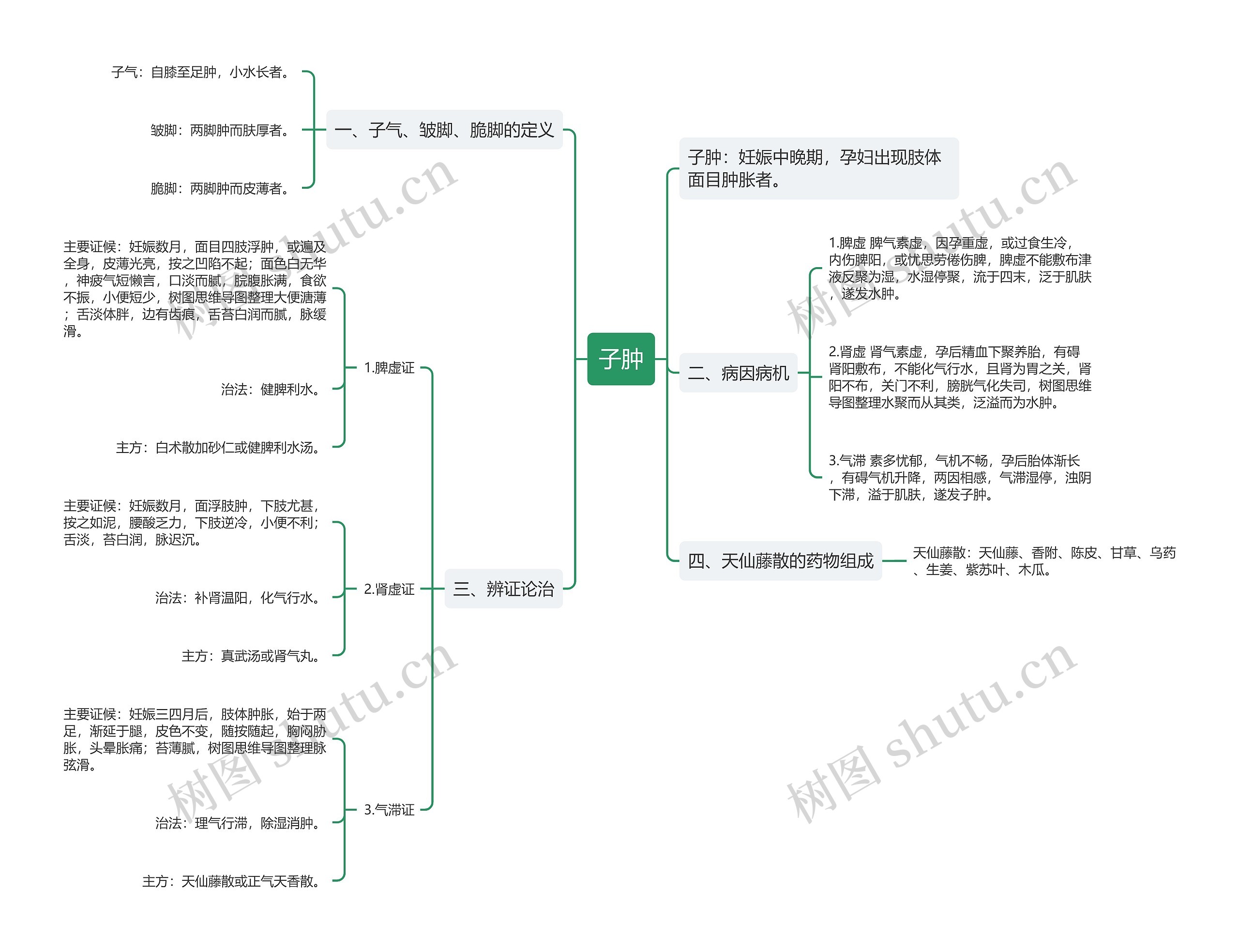 子肿思维导图