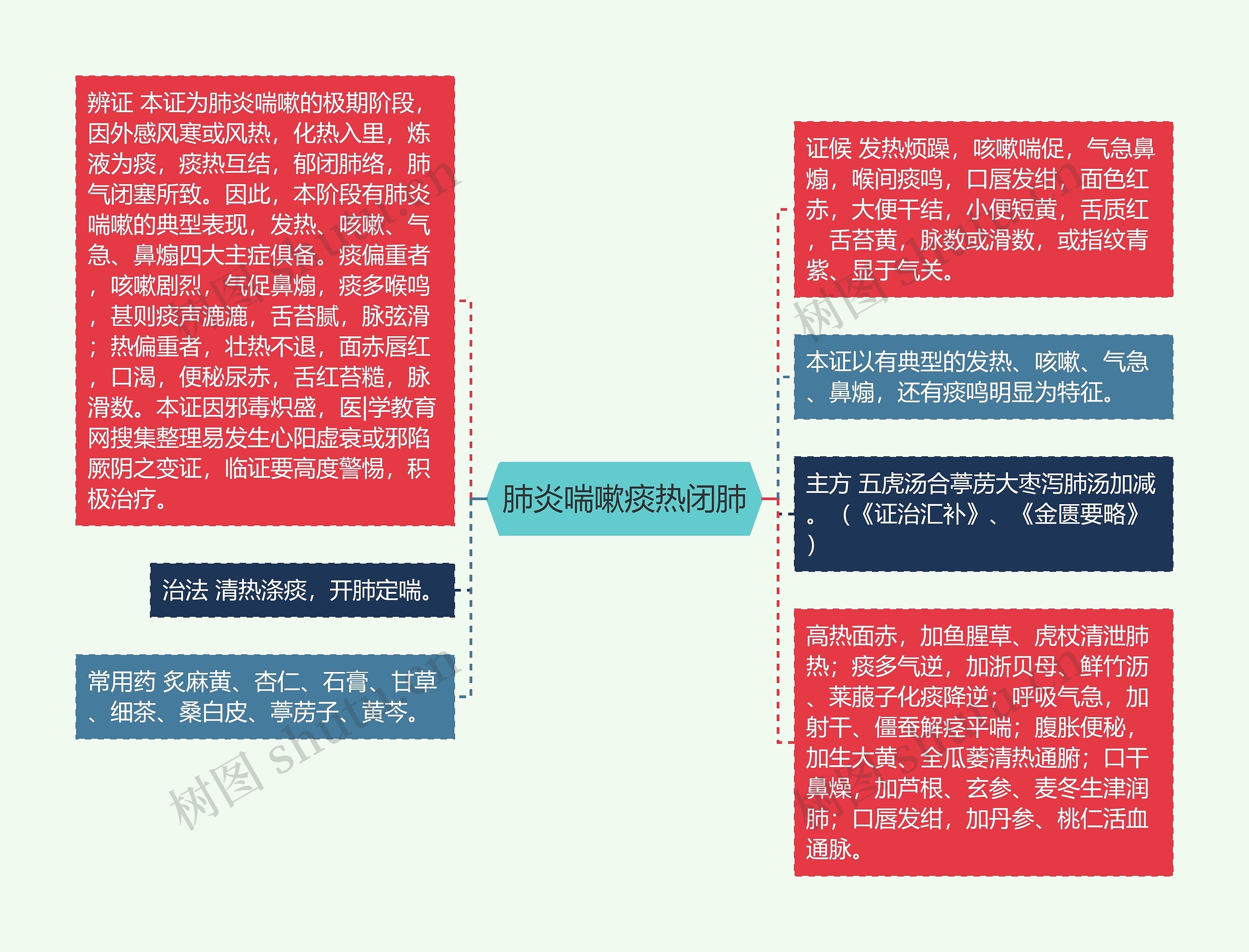 肺炎喘嗽痰热闭肺思维导图