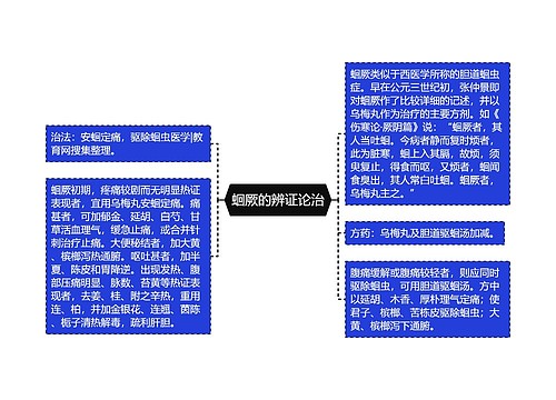 蛔厥的辨证论治