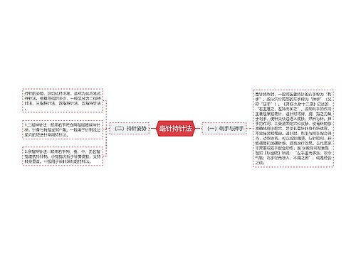 毫针持针法