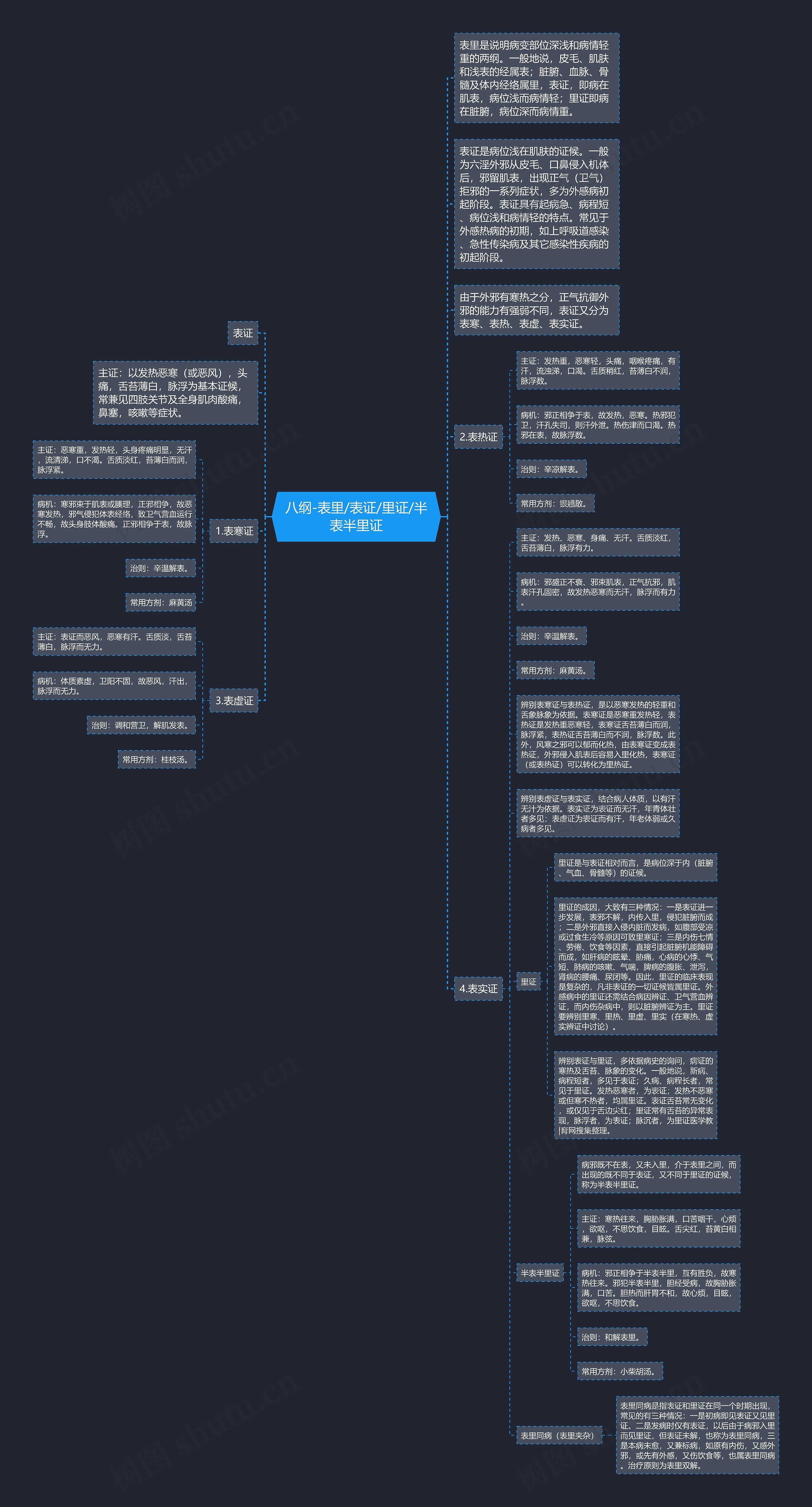 八纲-表里/表证/里证/半表半里证