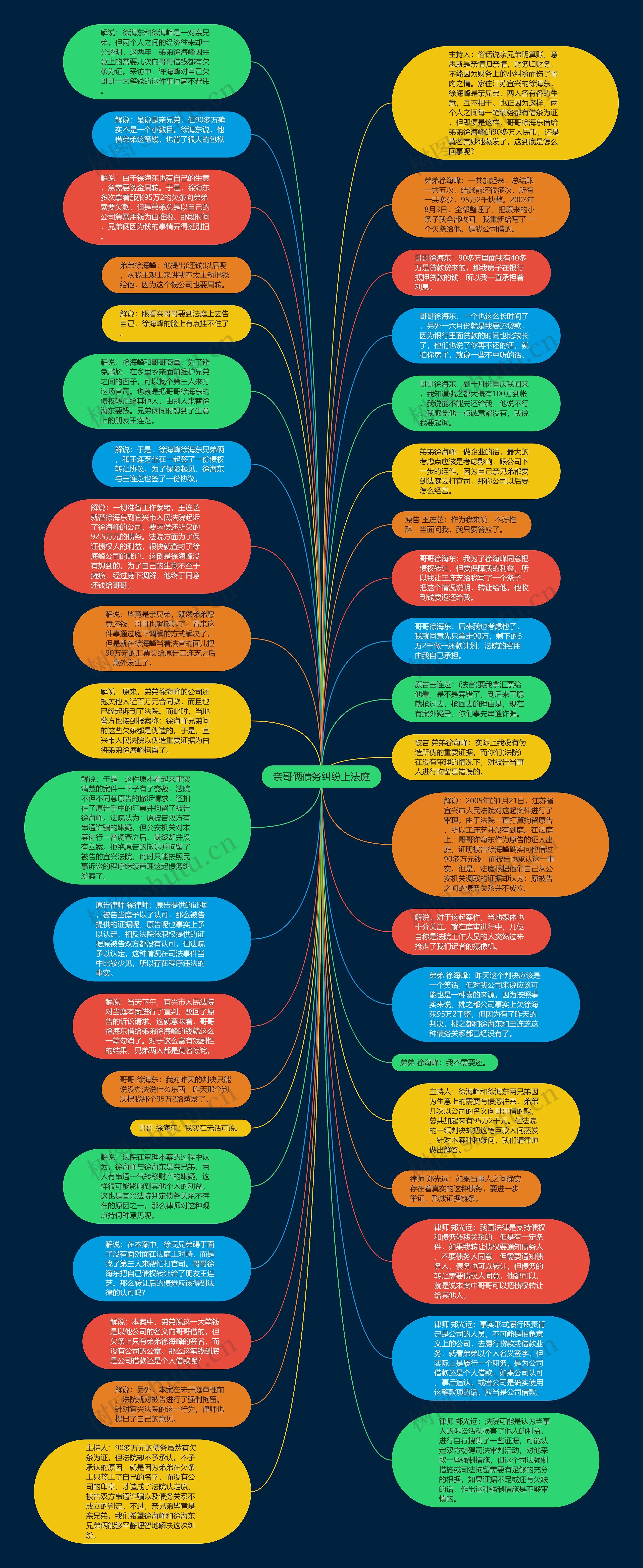 亲哥俩债务纠纷上法庭思维导图