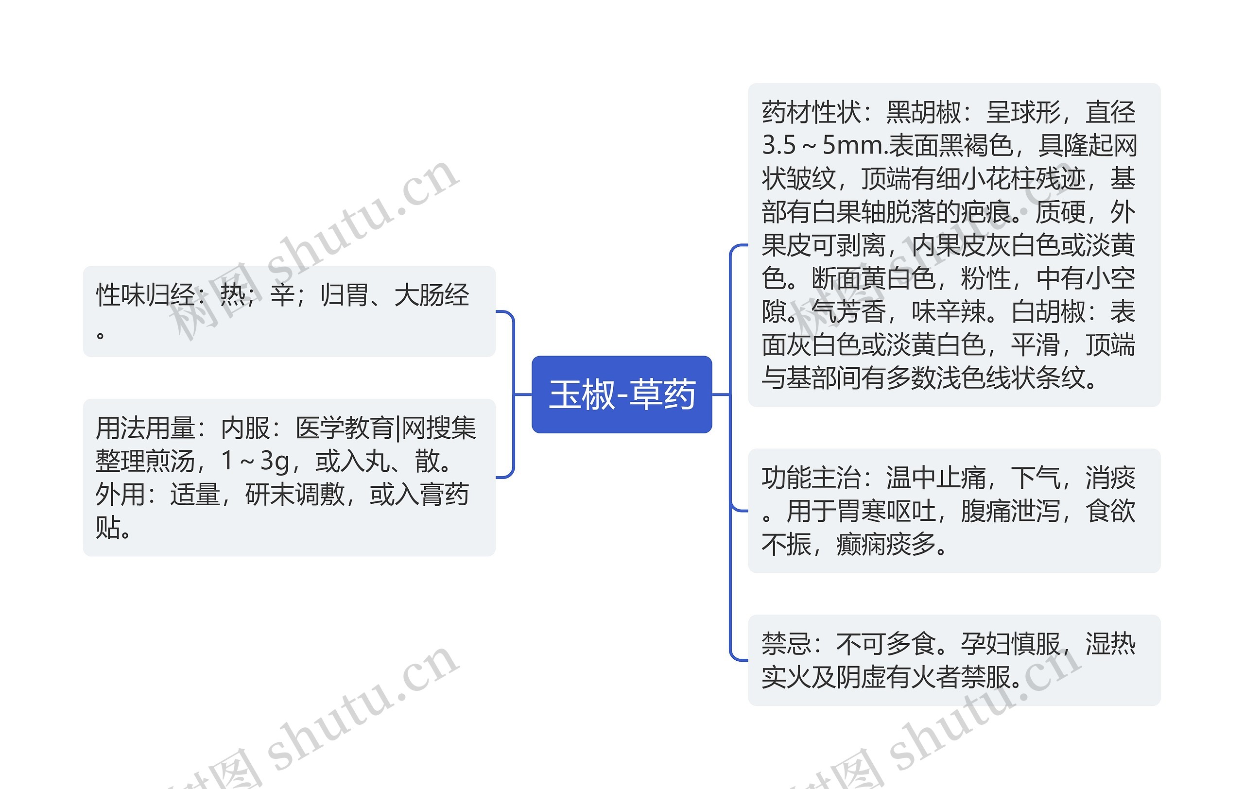 玉椒-草药思维导图