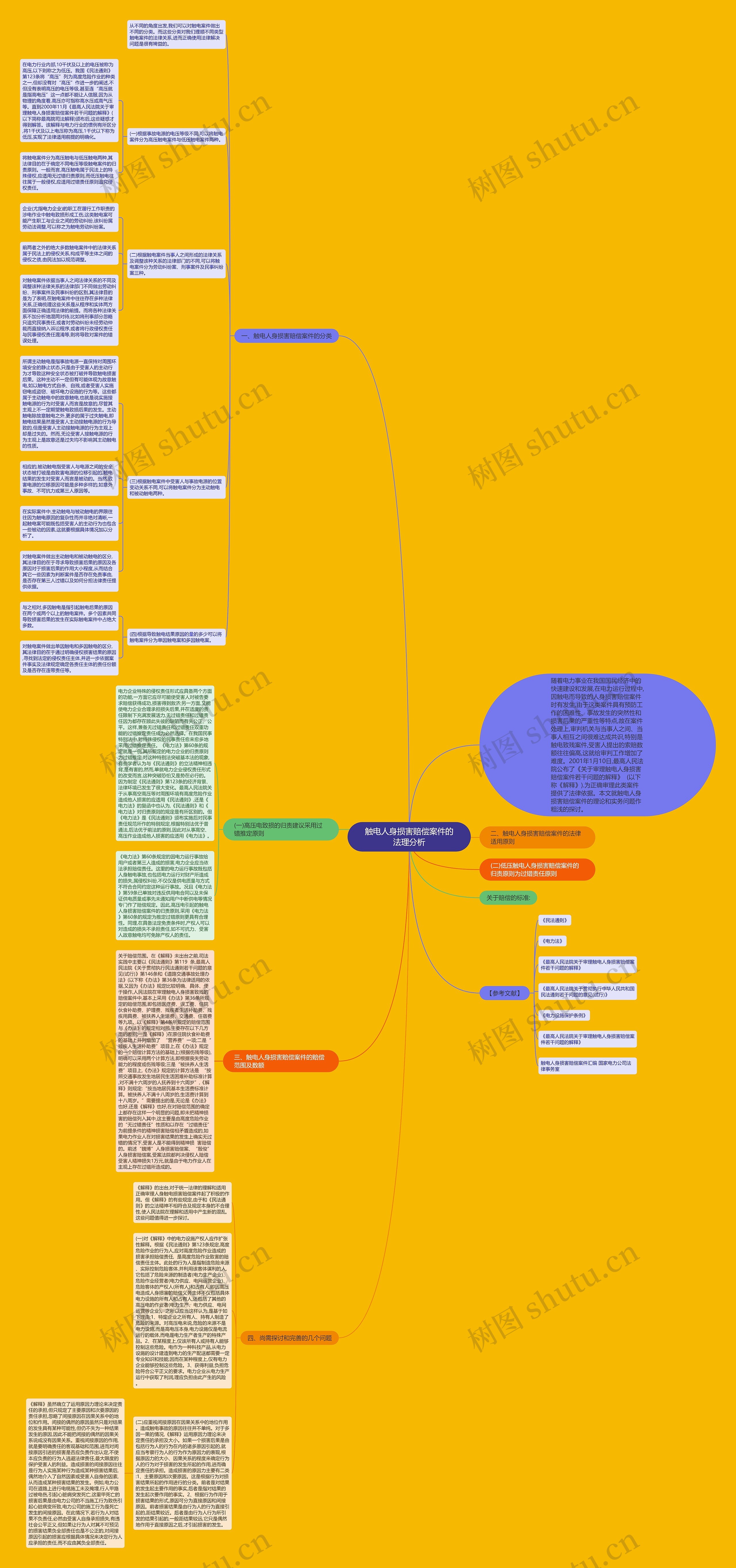 触电人身损害赔偿案件的法理分析思维导图