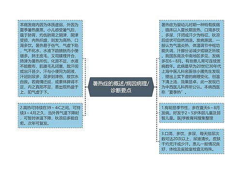 暑热症的概述/病因病理/诊断要点