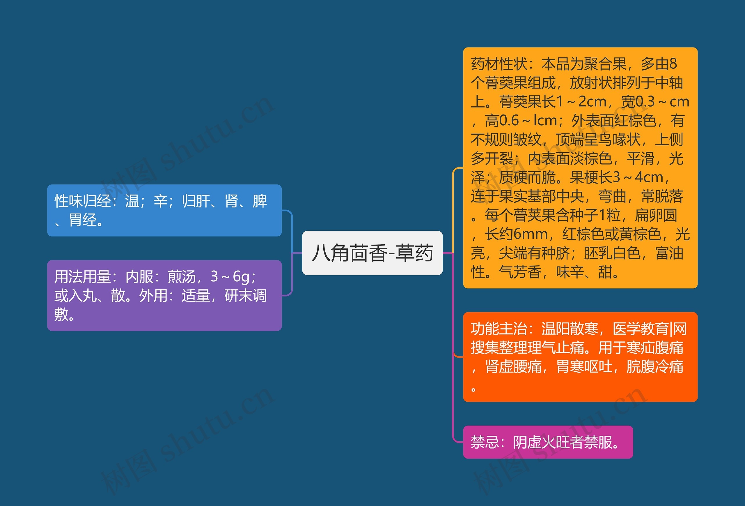 八角茴香-草药思维导图