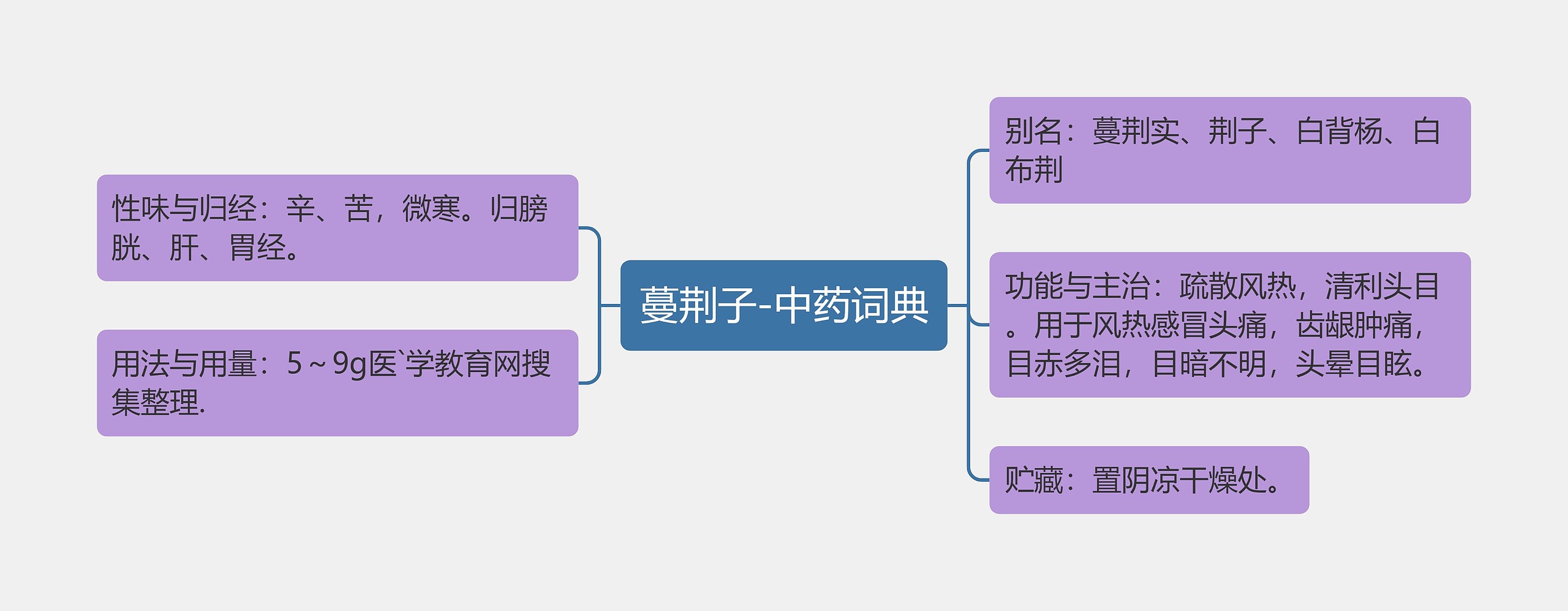 蔓荆子-中药词典思维导图