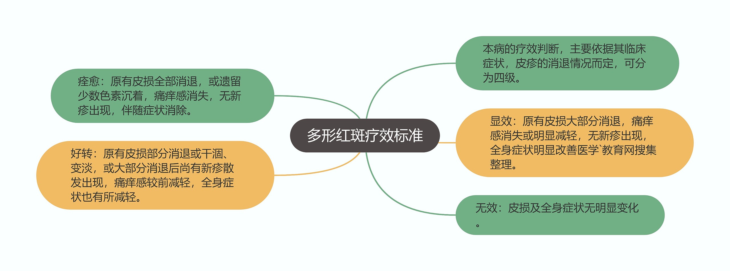 多形红斑疗效标准思维导图