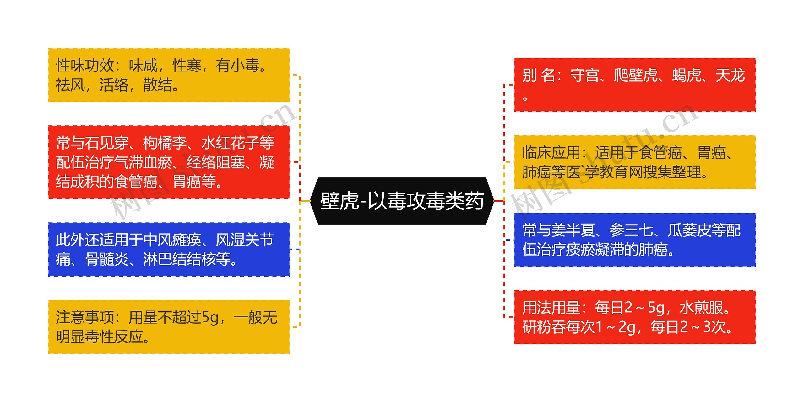 壁虎-以毒攻毒类药思维导图