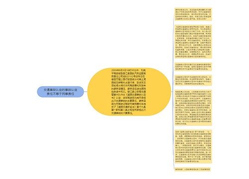 交通事故认定的事故认定责任不等于民事责任