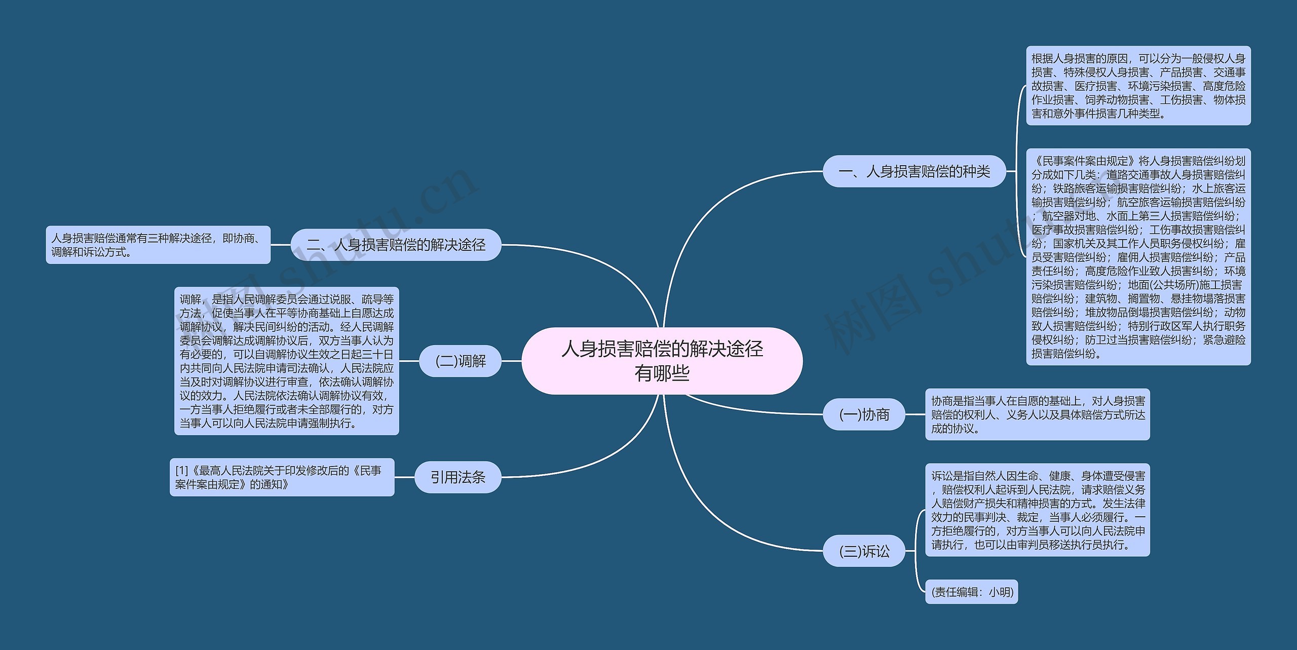 人身损害赔偿的解决途径有哪些思维导图