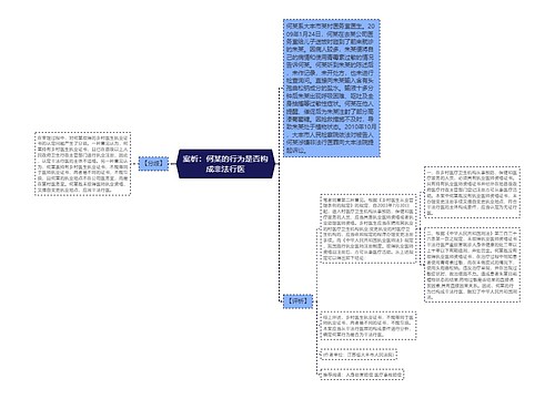 案析：何某的行为是否构成非法行医