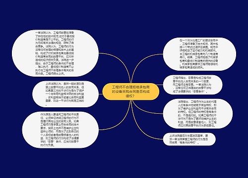 工程师不合理拒绝承包商的设备采购合同是否构成侵权? 工程师不合理拒绝承包商的设备采购合同是否构成侵权?
