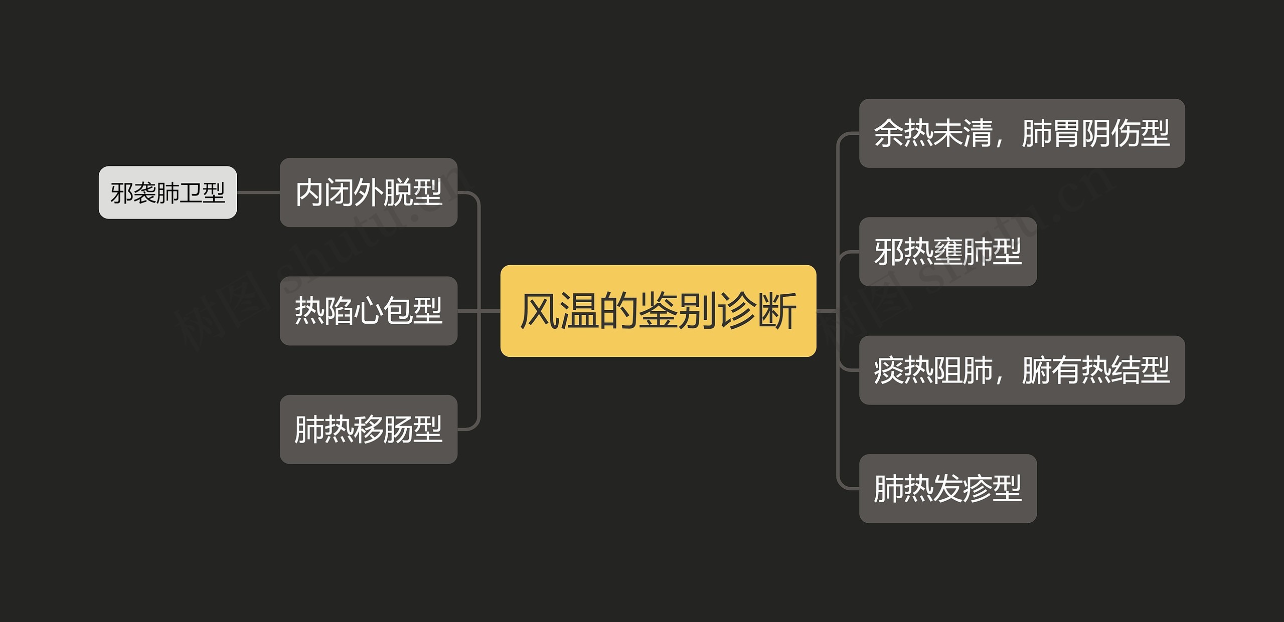 风温的鉴别诊断思维导图