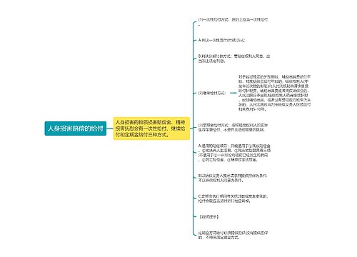 人身损害赔偿的给付