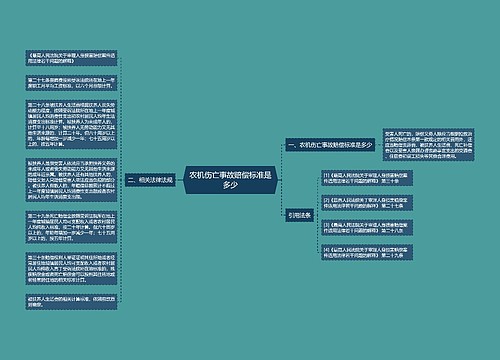 农机伤亡事故赔偿标准是多少