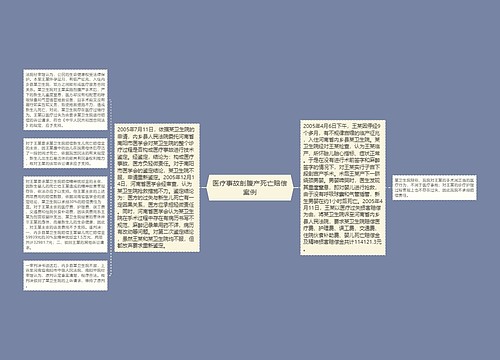 医疗事故剖腹产死亡赔偿案例