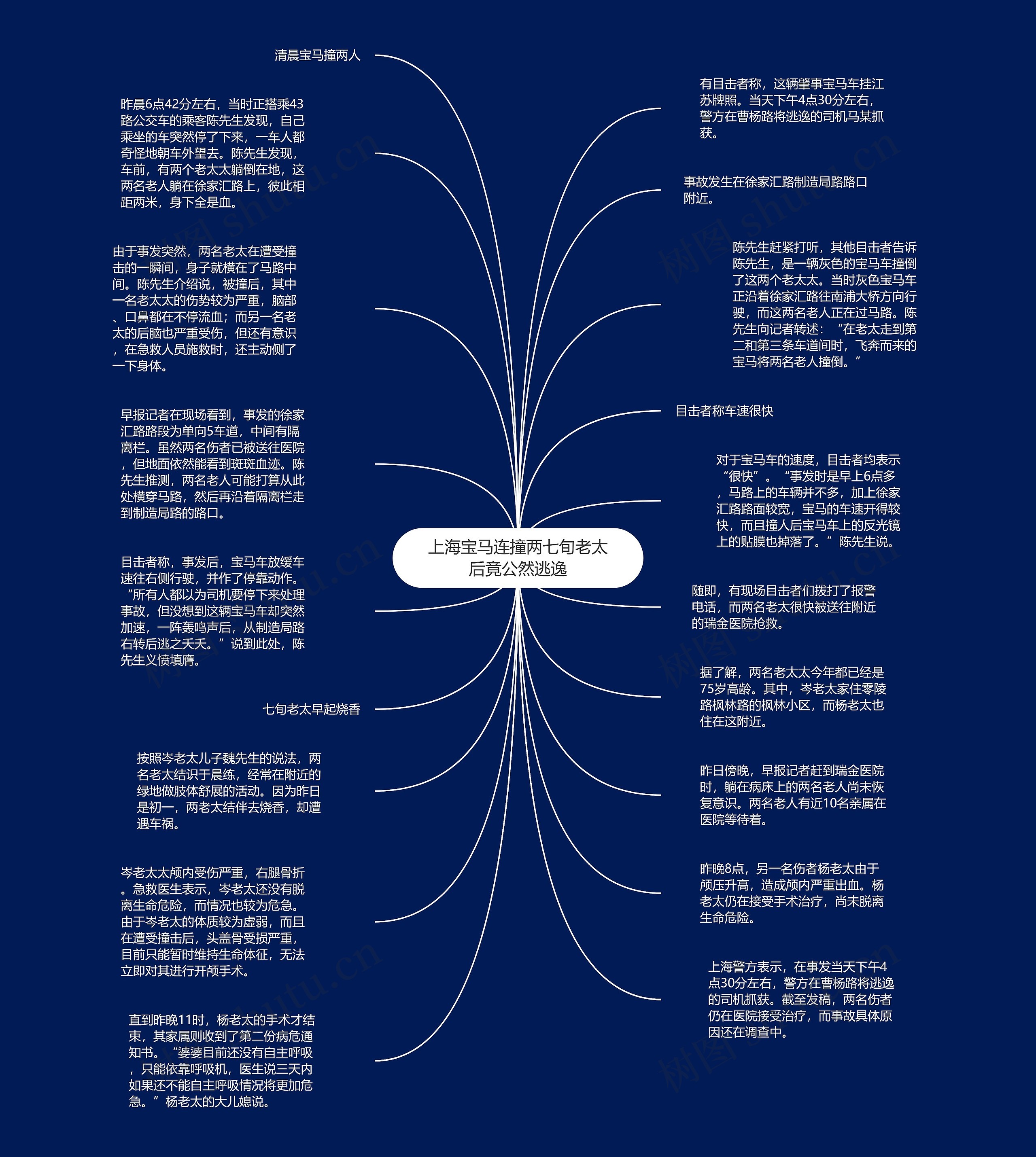 上海宝马连撞两七旬老太后竟公然逃逸思维导图