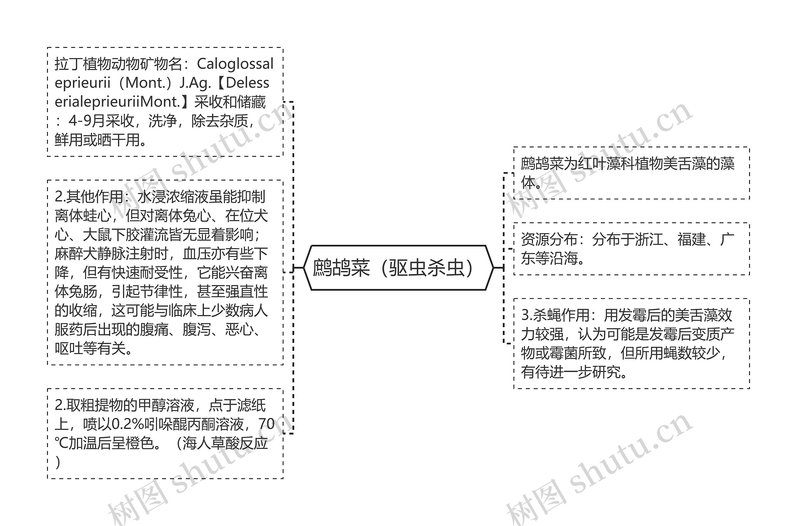 鹧鸪菜（驱虫杀虫）思维导图