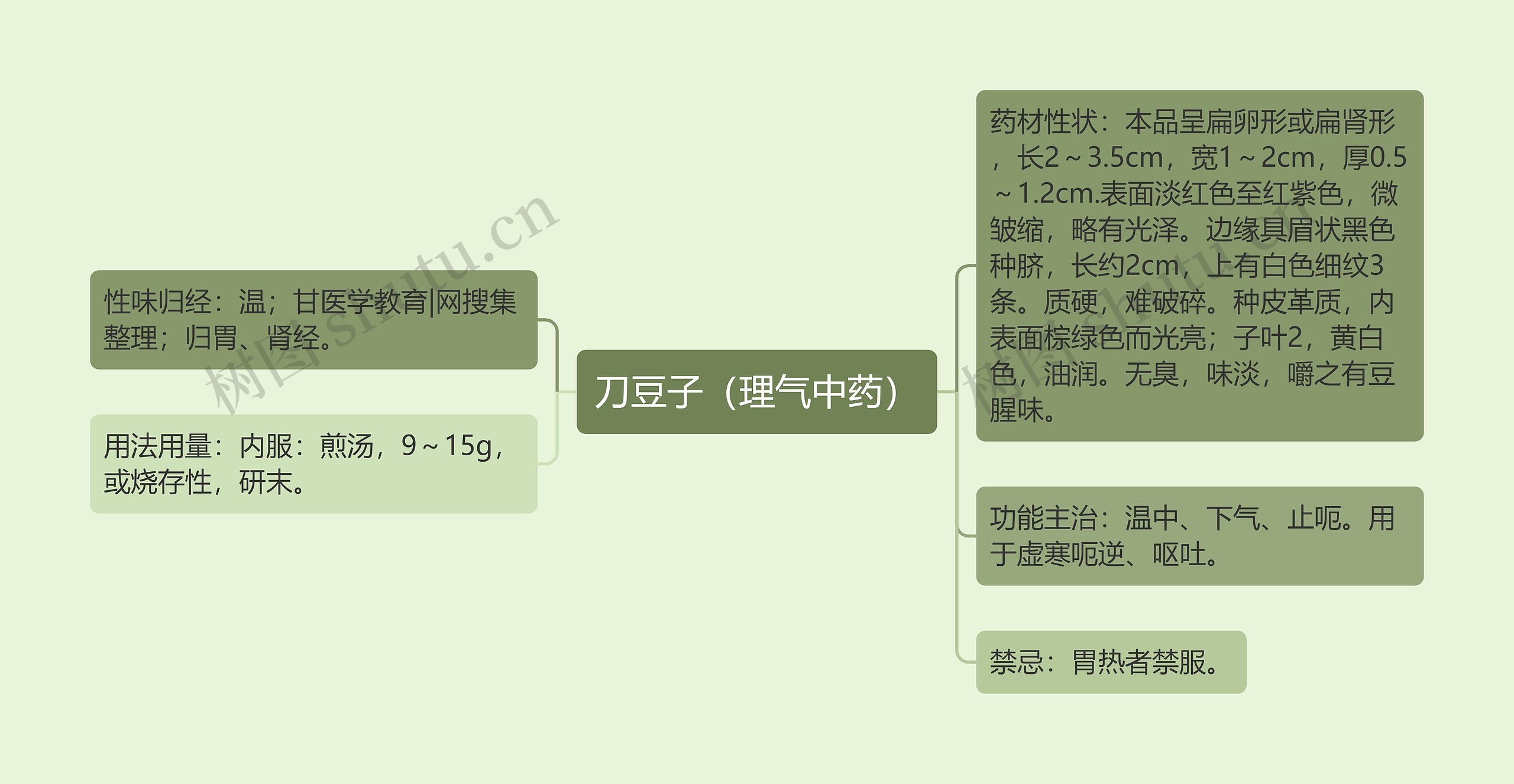 刀豆子（理气中药）思维导图