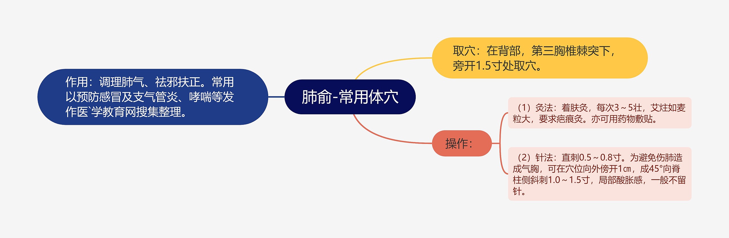 肺俞-常用体穴思维导图