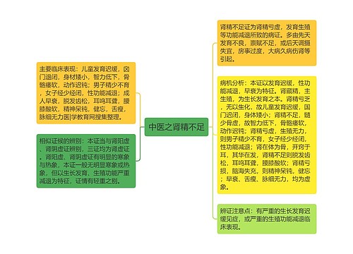 中医之肾精不足