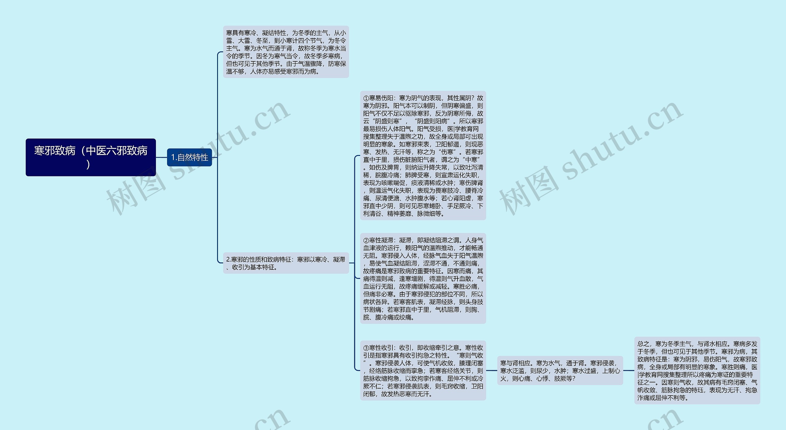 寒邪致病（中医六邪致病）思维导图