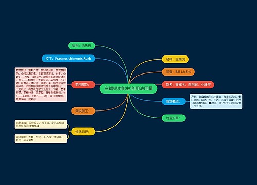 白蜡树功能主治|用法用量