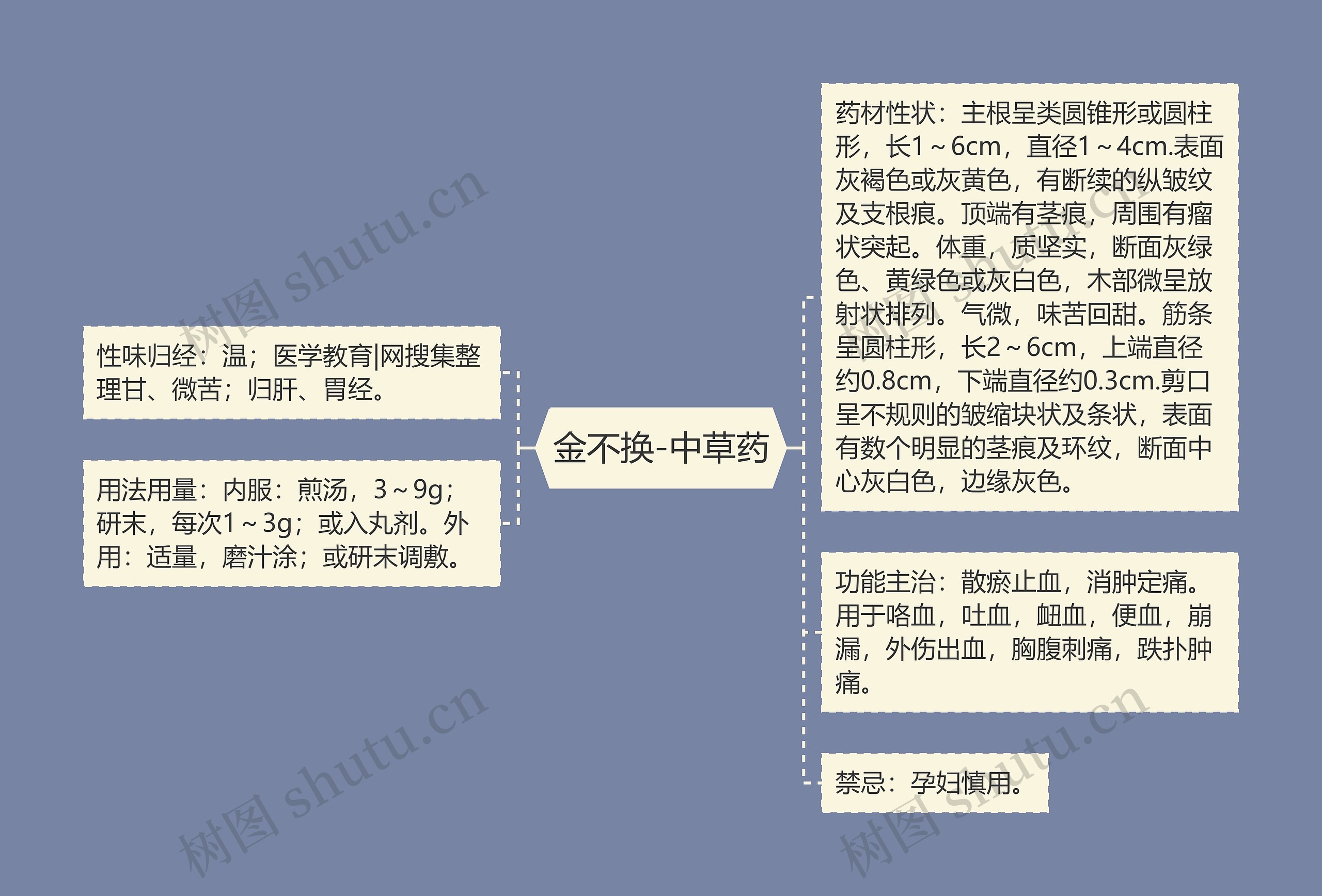 金不换-中草药思维导图