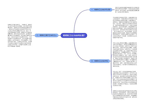 假想防卫过当如何处理?