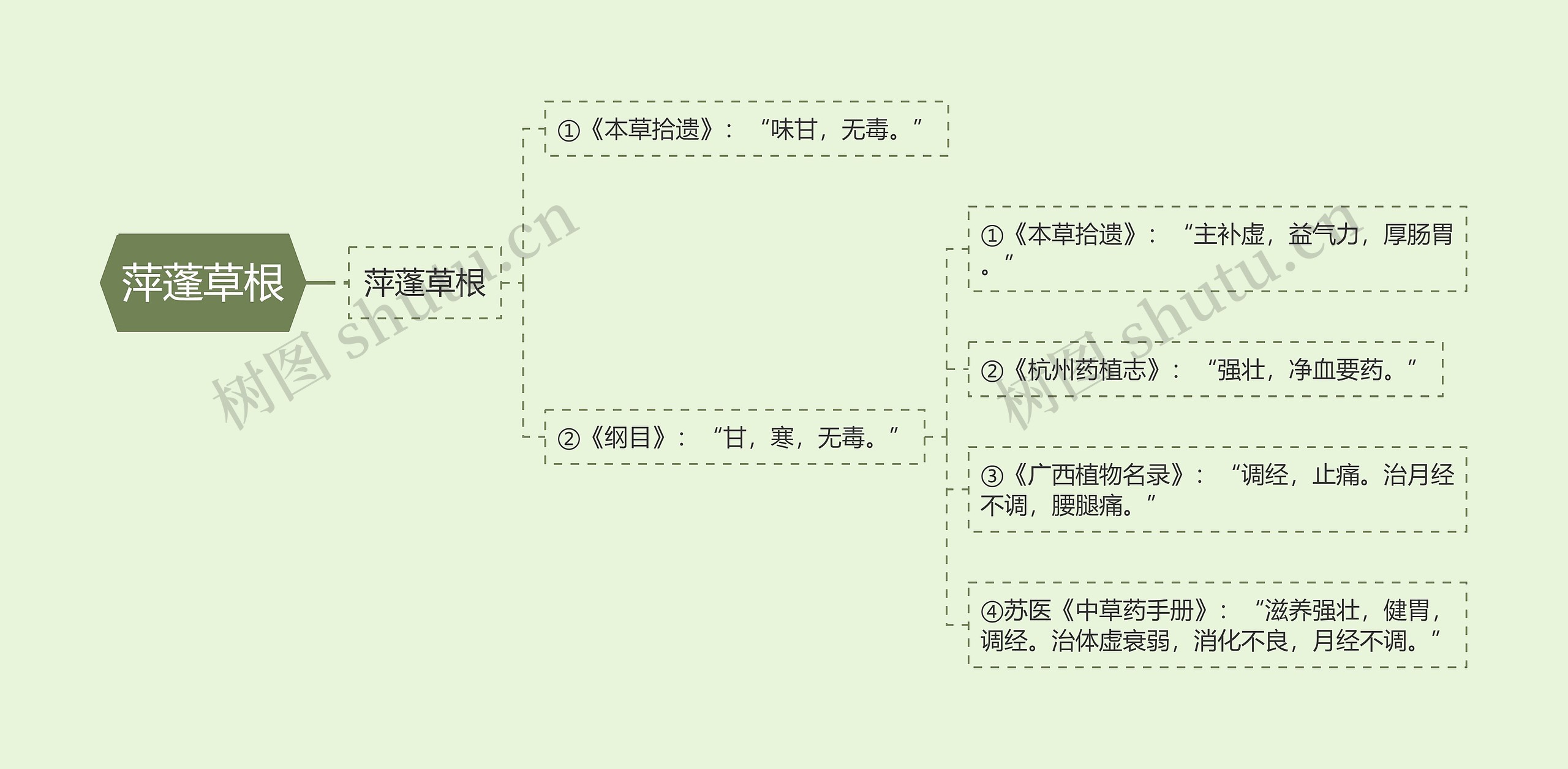 萍蓬草根思维导图