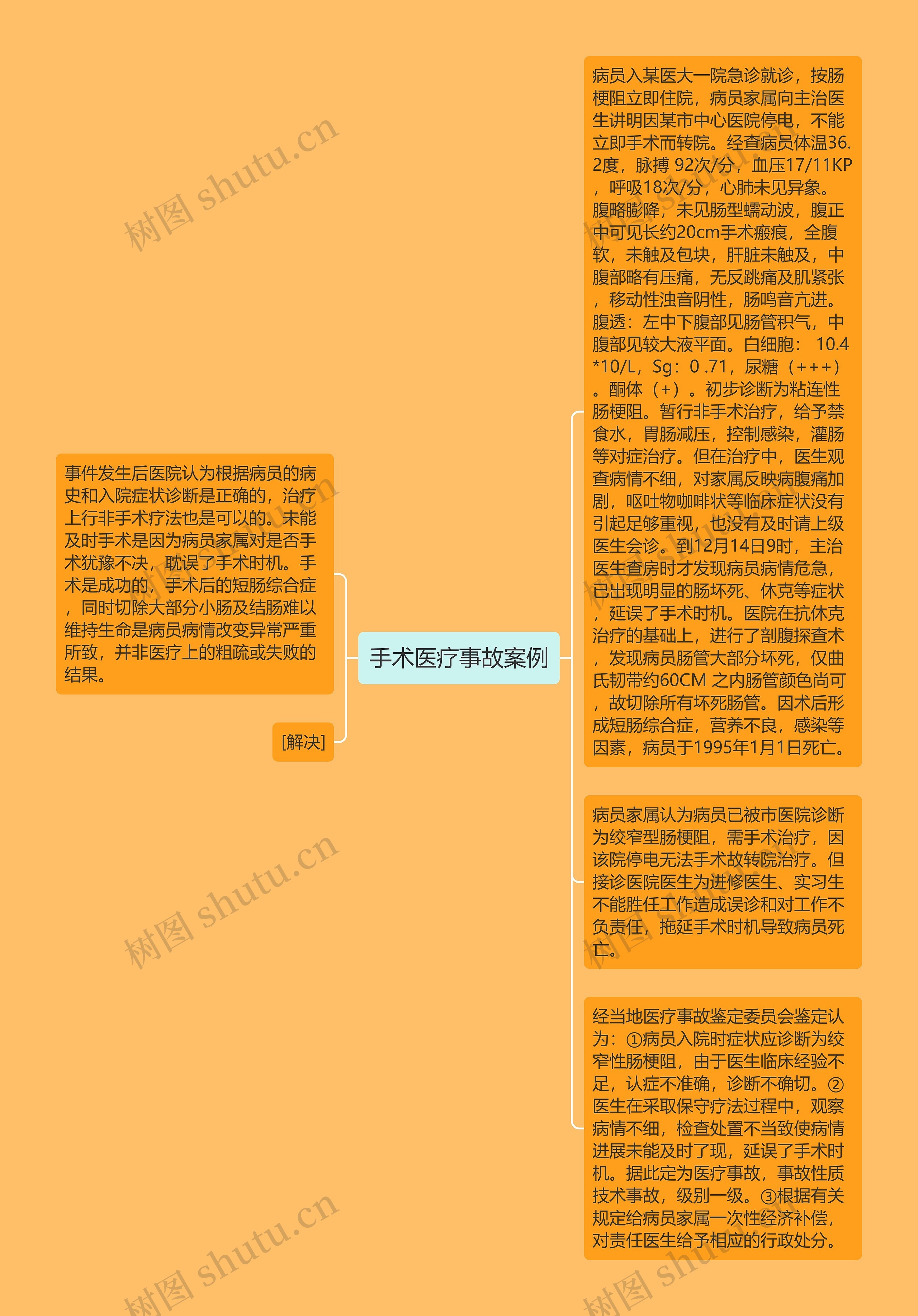 手术医疗事故案例思维导图